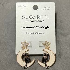 NEW | SUGARFIX by BAUBLEBAR | Glow-In-The-Dark Creature of Night Cat Earrings